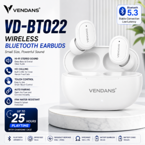 Vendans VD-BT022 Wireless Bluetooth Earbuds