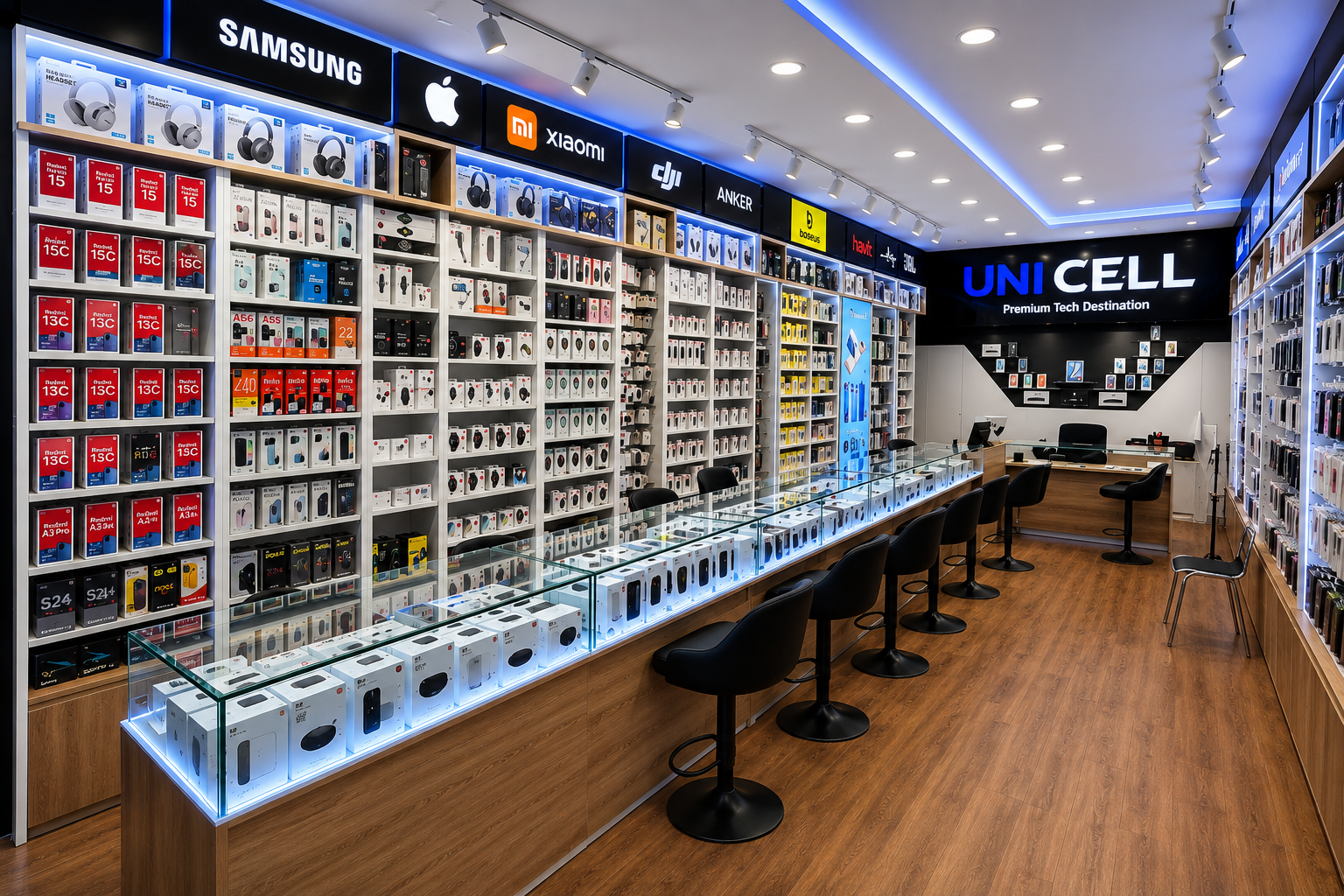Unicell mobile shop interior