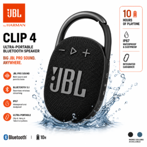 JBL Clip 4 Portable Bluetooth Speaker | IP67 Waterproof | 10-Hour Battery | Ultra-Portable