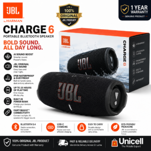 JBL Charge 6 Portable Bluetooth Speaker | Original Pro Sound