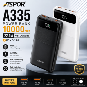 Aspor A335 10000mAh 22.5W Power Bank